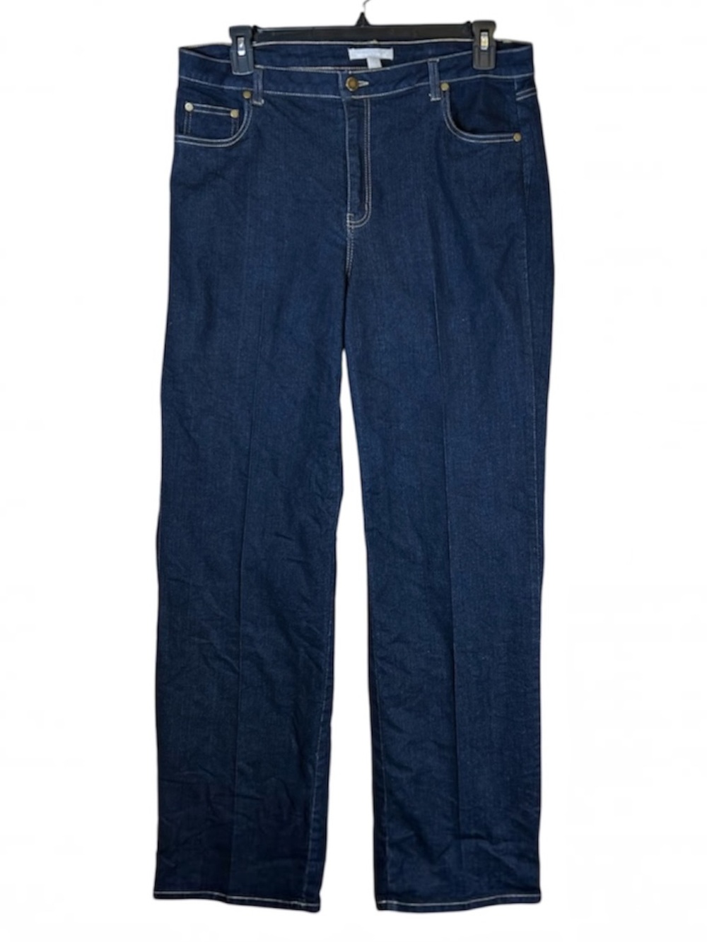 Woman Within Women’s Jeans SZ 16W Tall Dark Denim High Rise Straight Leg #358